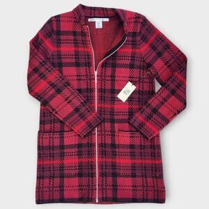 Max Studio Sweater Jacket Women's M Coatigan Academia Career Quiet Luxury